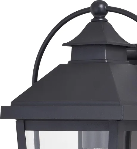 Vista 7 de VAXCEL Lexington - Farol de pared para exteriores (1 luz del atardecer al amanecer, color negro)