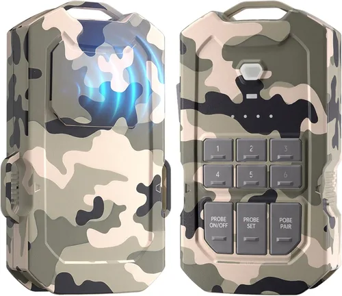 Vista 10 de Alarma de seguridad de radar de campamento, alarma perimetral inalámbrica, alarma de activación con sensor de movimiento recargable, rango de 1/2