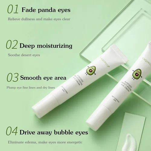 Vista 5 de Aguacate Crema Hidratante Para Ojos Crema Elástica Hidratante Para Los Ojos Eliminar Bolsas Círculos Oscuros Anti-Arrugas Disminución Líneas De Ojos