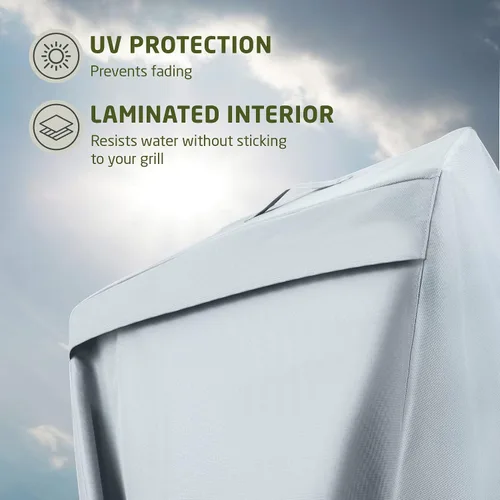 Vista 7 de Cubierta prémium para parrilla para todo tipo de clima, 58 pulgadas, doble capa de tela oxford 600D, 100 % impermeable, para parrilla a gas