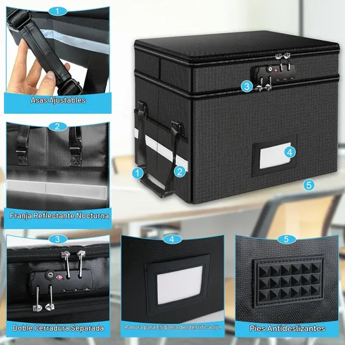 Vista 4 de RHM Caja incombustible del documento de 2 capas con la cerradura