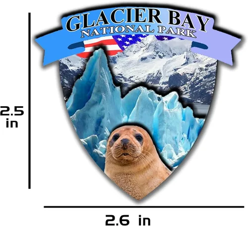 Vista 3 de Glacier Bay National Park Alaska USA - Imanes para refrigerador, productos de madera 3D, resistentes a la fricción, centro de arte urbano y más