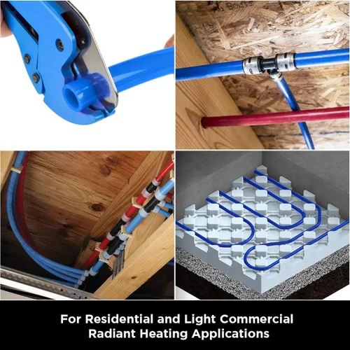 Vista 7 de Bobina de tubo Pex de 1 pulgada x 100 pies, azul, sin barrera, para agua potable, tubo de agua flexible para fontanería