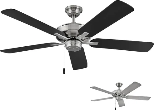 Vista 15 de Hinkley Metro - Ventilador de techo iluminado de perfil bajo de 52 pulgadas con luz LED, ventilador de techo de interior con doble montaje