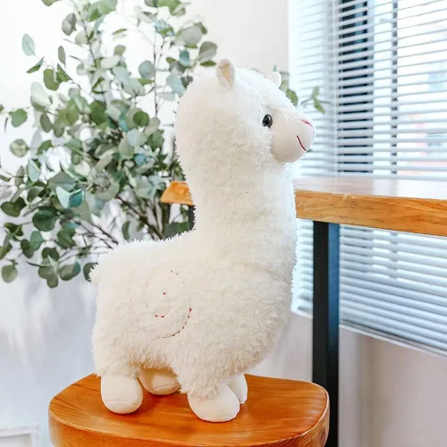 Vista 7 de JOSON Juguete de peluche de alpaca, almohada de peluche de camello súper lindo para cumpleaños, Navidad, regalo del día de San Valentín