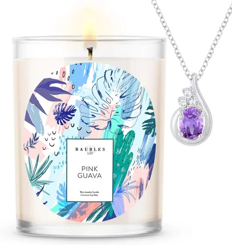 Vista 13 de Baubles Vela Premium Perfumada de Bambú y Joyería con Colgante Sorpresa en el Interior Vela Grande de 18 oz Hecha en EE.UU. Libre de Parafina