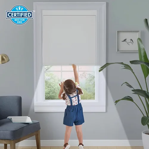 Vista 17 de Persilux Persianas enrollables opacas inalámbricas para ventanas, parada libre con cenefa, persianas de tela con aislamiento térmico, protección UV