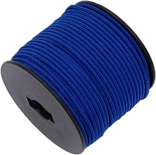 Vista 4 de Cuerda de nailon trenzada sólida de 1/8 pulgadas (3mm) de 164 pies, 5 hebras, paracord, cuerda delgada para manualidades, multiusos, resistente a