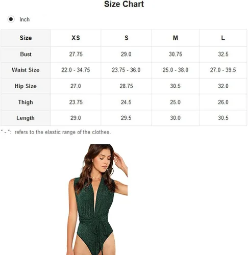 Vista 6 de Verdusa - Body sexy sin mangas y con cuello en V profundo y espalda cruzada, para mujer