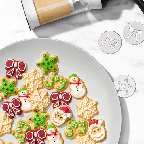 Vista 6 de OXO Good Grips - Juego de discos navideños para galletas, Metálico