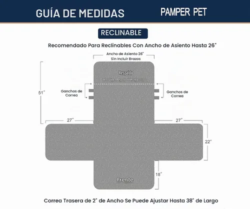 Vista 6 de Brilliant Sunshine Funda acolchada para sillón reclinable con diseño de retazos de cuadros azules y rayas, 26 pulgadas de ancho de asiento