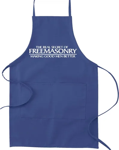 Vista 3 de El verdadero secreto de la masonería haciendo que los hombres buenos sean mejores delantal de cocina masónico - [Negro]