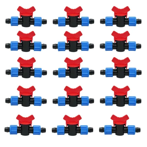 Vista 12 de Feelers Válvula de interruptor de riego por goteo, válvula de bola de identificación de manguera de púas de 1 pulgada para mangueras de riego por
