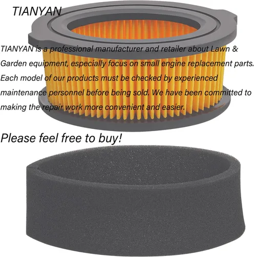 Vista 7 de TIANYAN 2 piezas 951-10794 751-10794 951-14262 reemplazo de filtro de aire para MTD 751-14262 OHV premium 208cc Troy-Bilt MTD Gold Craftsman