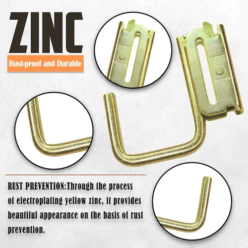 Vista 3 de ENJ - Paquete de 12 accesorios E Track J Hook E para remolque cerrado, taller y garaje, carga máxima de 1200 libras
