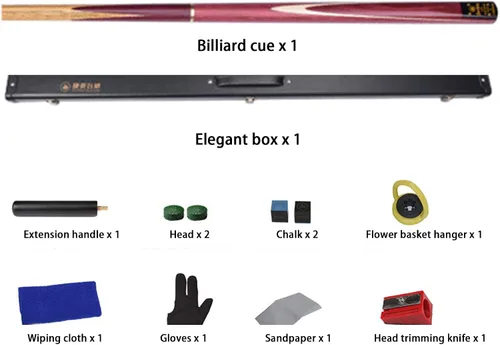 Vista 6 de KS TOOLS HIOD - Taco de billar inglés con puntas de taco de 0.394 in, hecho a mano, 57.1 in, 19 onzas
