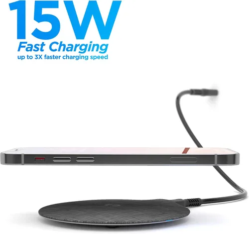 Vista 5 de Encased Cargador inalámbrico de carga rápida para LG G7 ThinQ, LG G8 ThinQ, carga rápida Qi Pad con cable de alimentación de carga