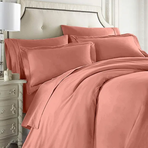 Vista 15 de Clara Clark Juego completo de ropa de cama de 5 piezas que incluye sábanas bajeras y planas, funda de edredón, fundas de almohada