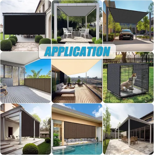 Vista 6 de Amagenix GN08 - Toldo 90% pérgola de 4 x 4 pies, paño negro con ojales para jardín al aire libre, patio, porche, grado comercial, 200 GSM, bridas