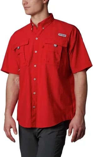Vista 14 de Columbia - Camisa de pesca Bahama II, línea PFG, con factor de protección ultravioleta (FPU) 30, de manga corta, para hombre. azul (Vivid Blue)