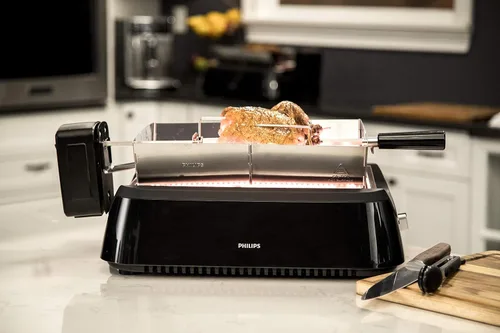Vista 4 de Philips Kitchen Appliances Philips HD6971/00 - Accesorio para asador de parrilla sin humo, acero inoxidable