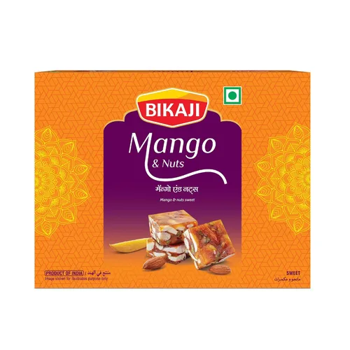 Vista 10 de Bikaji Anjeer Dry Fruit Burfi Halwa 8.81oz (250 g), pastel de higos tradicional y turrón de nueces con frutas secas premium, auténtico mithai