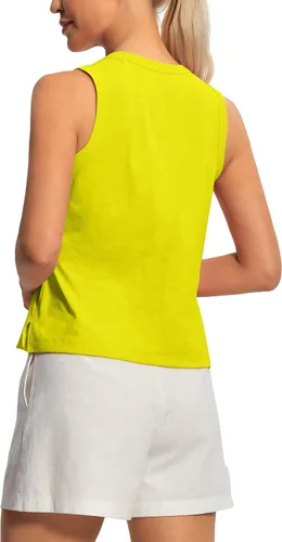 Vista 3 de Hiverlay Workout Tank Tops for Women Sleeveless Athletic Cropped Tank Top Sports Gym Muscle Running Shirts