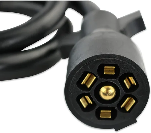 Vista 5 de Cable de remolque en línea de 7 vías resistente con caja de conexiones de 7 bandas, 4 pies, resistente a la intemperie (4 pies)