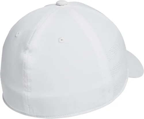 Vista 4 de adidas Gorra elástica estructurada Gameday 3 para hombre, Blanco