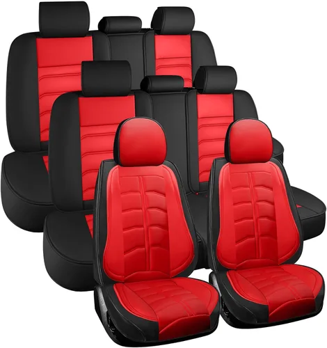 Vista 22 de Funda de asiento de auto de 7 asientos para Nissan Armada 2004-2023, funda de asiento duradera, resistente al desgaste, impermeable, transpirable