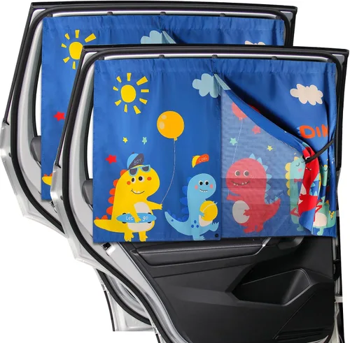 Vista 11 de Parasoles para Ventanas de Automóvil, 2 Piezas Magnético de Doble Capa Parasol Auto para Ventanas Laterales Privacidad Coberturas Completas/Opciones