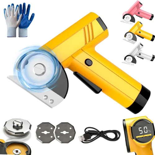 Vista 12 de Rechargeable High-Speed Cardboard Cutter, Cordless Electric Scissors, Automatic Cardboard Box Cutter with Safety Lock, 4-Speed Adjustment, Rotary