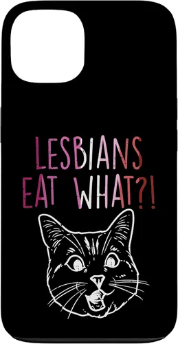 Vista 7 de Lesbians Eat What Sorprised Cat Funny LGBT Gay Pride - Carcasa para iPhone 16