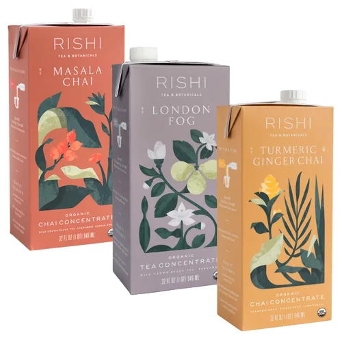 Vista 15 de Rishi Tea Concentrado de Bebida London Fog - Certificado Orgánico USDA, Té Negro y Bergamota, Incremento de Energía - Caja de 32 fl oz, 8 Porciones