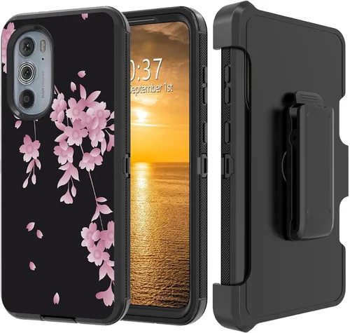 Vista 130 de Funda para Moto G Stylus 5G 2023 con funda de clip para cinturón y soporte, resistente de doble capa, resistente a prueba de golpes, para Motorola