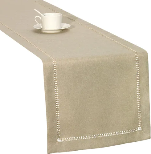 Vista 10 de Tapetes de mesa rectangulares de poliéster con vainica, hechos a mano