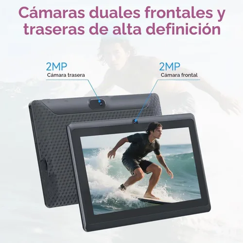 Vista 5 de CUPEISI Tablet Android 14, tableta de 7 pulgadas con funda, 8 GB de RAM+32 GB de ROM/1 TB Tableta expandible, 1.6 GHz, computadora con procesador
