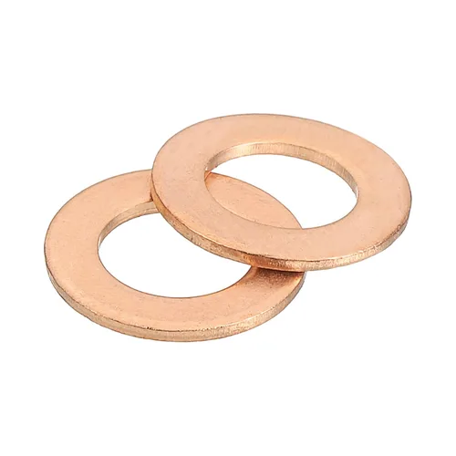 Vista 10 de uxcell Arandela plana M4, 36 piezas de arandelas planas de anillo de cobre de 8 mm DE 1 mm de espesor Junta de sello de metal para tornillos