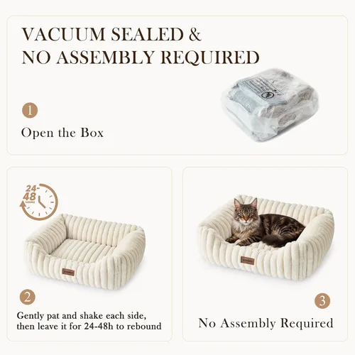 Vista 6 de ZOMISIA Cama para perros pequeños, cama para gatos de interior con funda