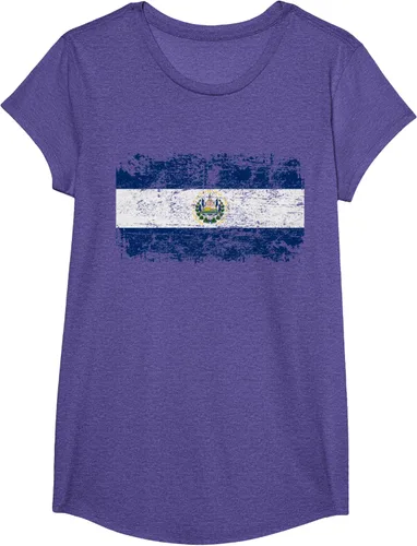 Vista 17 de EL SALVADOR Bandera Vintage Hombres Mujeres Niños Camiseta EL SALVADOR