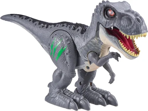 Vista 9 de Robo Alive Atacante T-Rex Verde - Juguete robótico con batería por Zuru, juguete de dinosaurio, regalo de cumpleaños para niños de 3 años en adelante