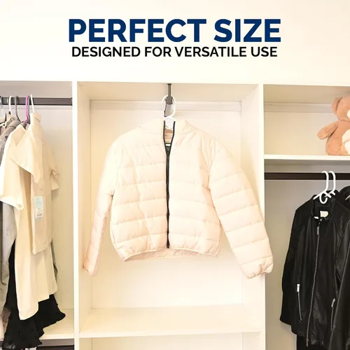 Vista 7 de Perchas de plástico ultra resistentes, fabricadas en Estados Unidos, colgador blanco pesado, colgador de plástico fuerte para chaquetas, pantalones