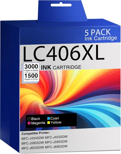 Vista 8 de LC406XL LC406 - Cartuchos de tinta para impresora Brother MFC-J4335DW MFC-J5855DW MFC-J6555DW MFC-J4535DW, repuesto para cartuchos de tinta Brother