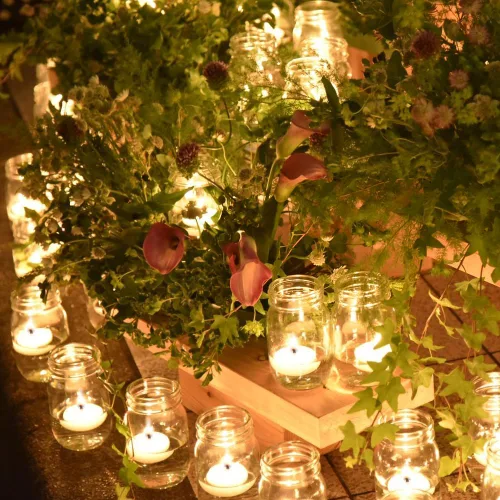 Vista 5 de Velas flotantes blancas para centros de mesa de 3 pulgadas, velas redondas de velas de té sin perfume, sin humo, sin goteo, para el día de San