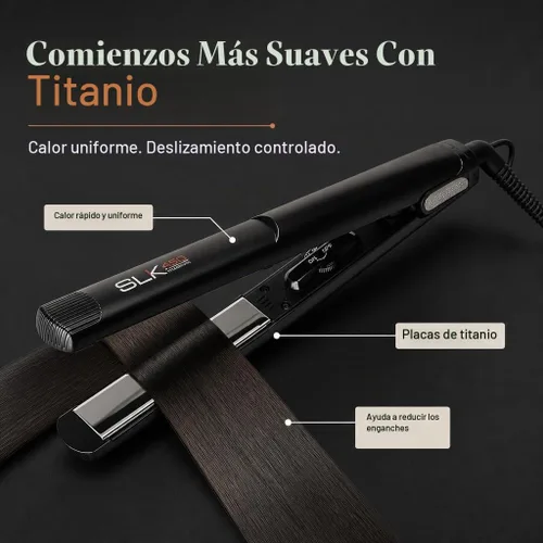Vista 3 de IZUTECH SLK450 - Plancha plana digital de titanio, apta para viajes, 1.50