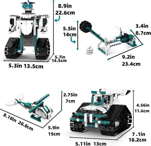 Vista 4 de Juguetes de Robot STEM para 8-14, 12 en 1 Juguetes de Robótica de Control Remoto para Niños, Kit de Construcción de Robot Programable Regalo