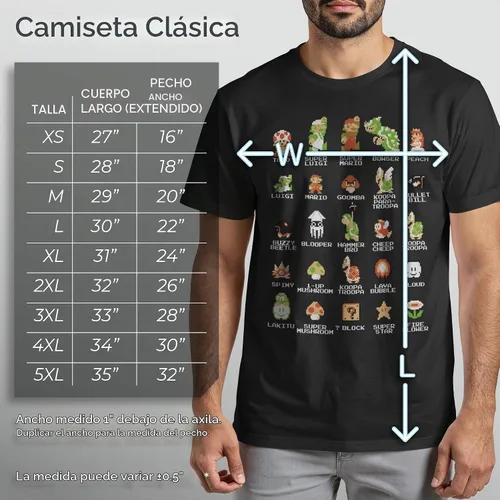 Vista 5 de Nintendo Camiseta para hombre Negro