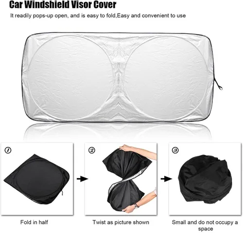 Vista 8 de for Benz GLA X156 2012-2016,Universal UV Protection Shield Car Windshield Sun Shade 190CM*90CM