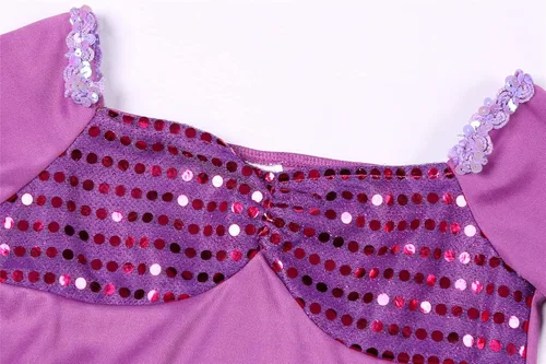 Vista 3 de IBQ Disfraz de sirena Ariel para niñas pequeñas, disfraz de princesa con accesorios