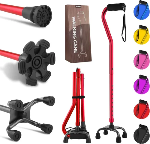 Vista 14 de LIXIANG Bastones para Caminar que Estabilizan Mujeres Bastones Cuádruples para Personas Mayores y Adultos Plegables Ajustables para Hombres